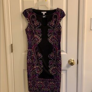 New York & Co purple paisley dress